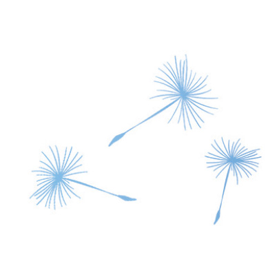 Soffione stilizzato Trio di soffioni stilizzati